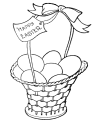 Easter basket coloring pages