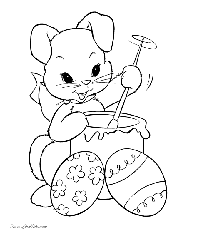 Easter bunny coloring pages
