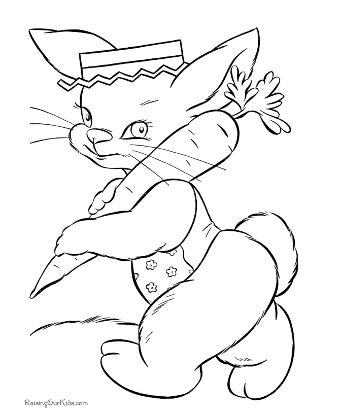 Free bunny coloring pages
