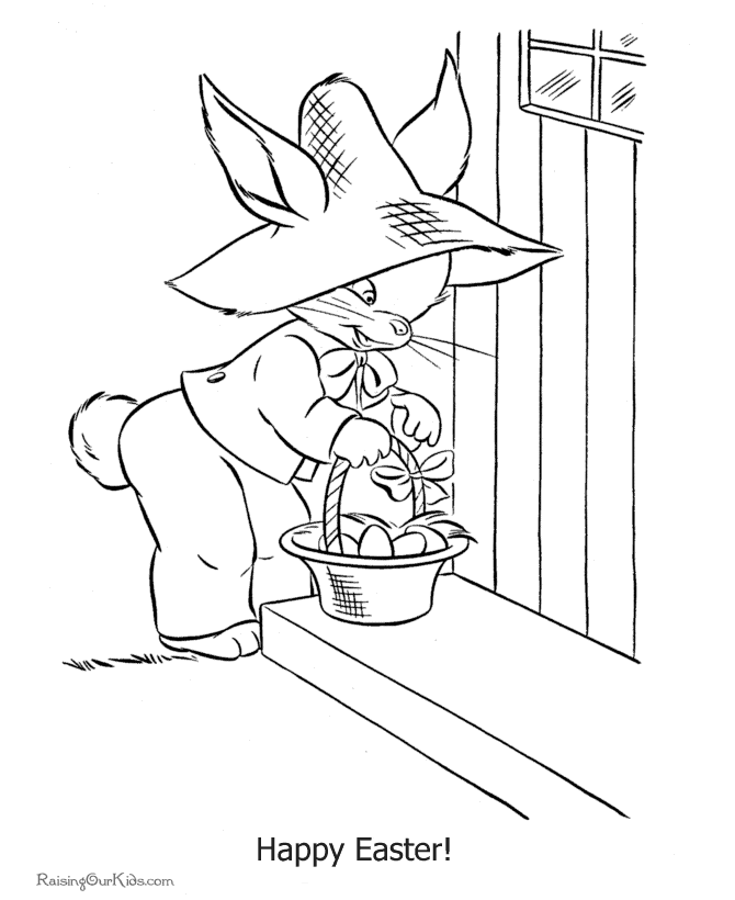 easter bunny coloring pages