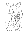 Printable Easter bunny coloring pages