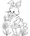 Easter bunny coloring pages