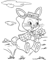 Easter bunny coloring page