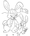 Easter bunny coloring pages