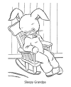 Easter bunny to colour
