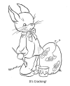 Easter bunny to color