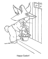 Easter bunny to color