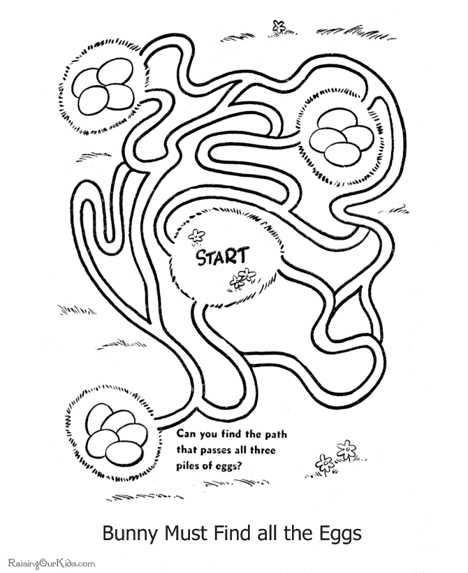 printable easter maze
