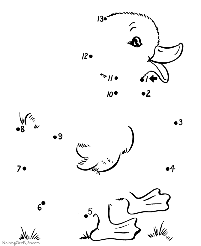 Easter duck connect the dots