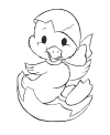 Cute duck coloring page