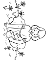 Duck Easter coloring page