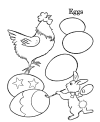 Easter eggs coloring pages