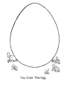 Preschool Easter egg coloring
