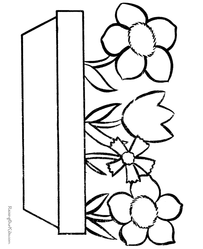 Easter flower to color