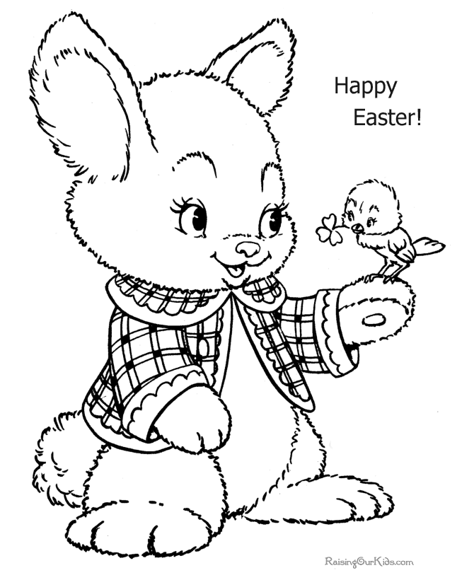 Happy Easter coloring page