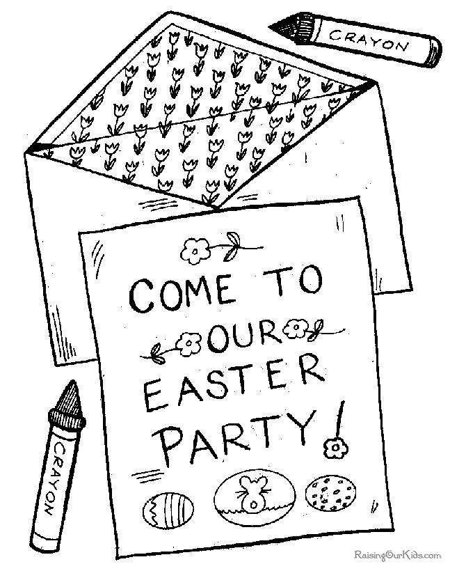 Printable Happy Easter Coloring Page