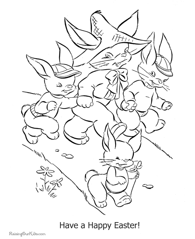 Printable Happy Easter Coloring Book Pages