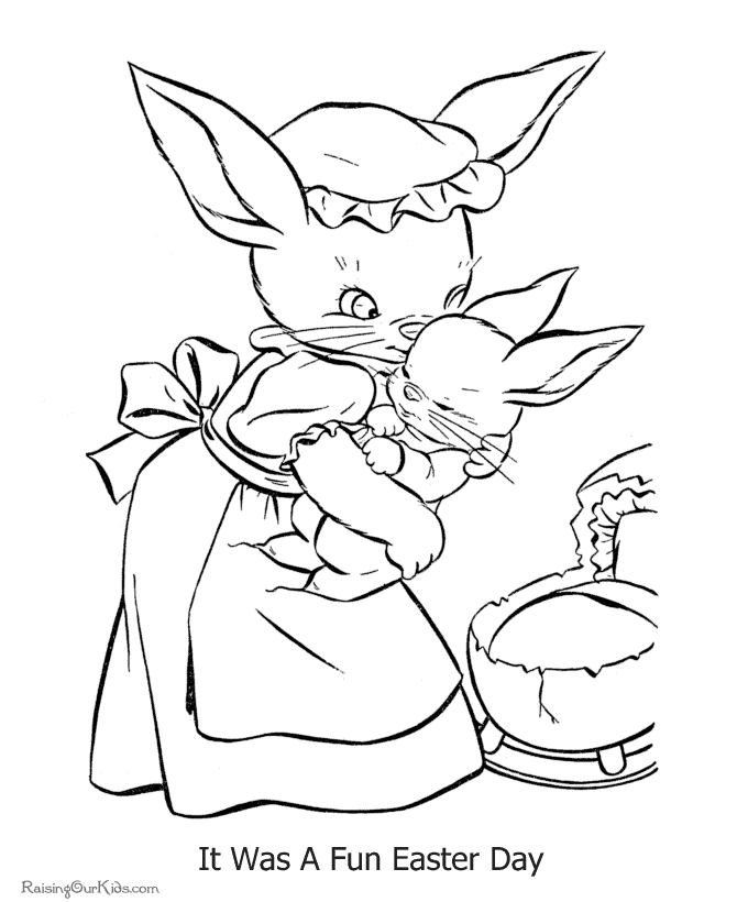 Happy Easter Coloring Page for Kid