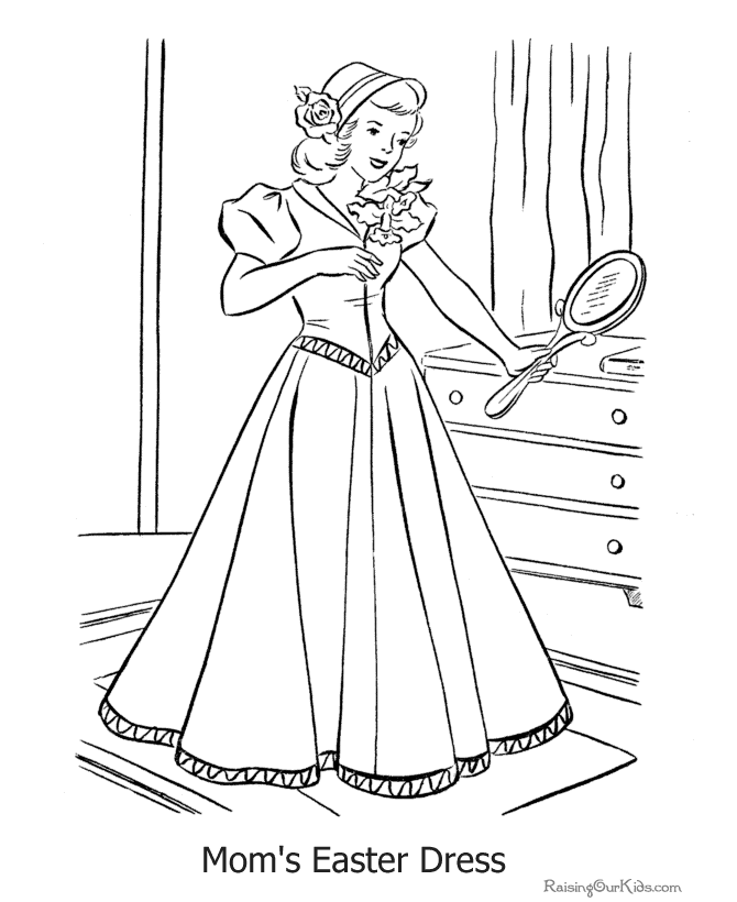 kid page to print and color for easter