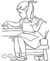 Printable Kids Easter coloring pages