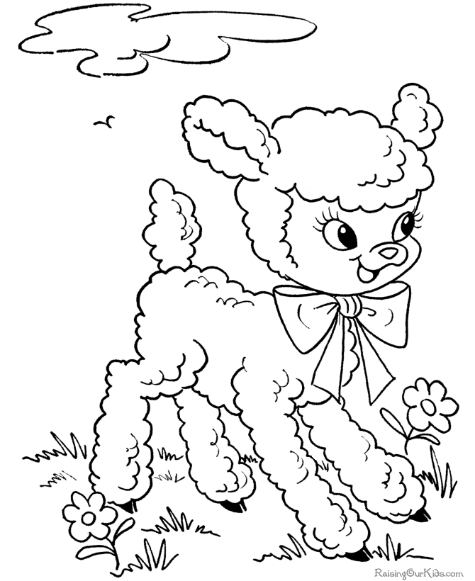 Easter lamb to print
