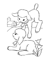 Printable kid Easter coloring page
