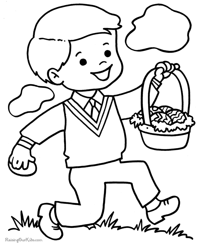Easter coloring pages for preschoolers