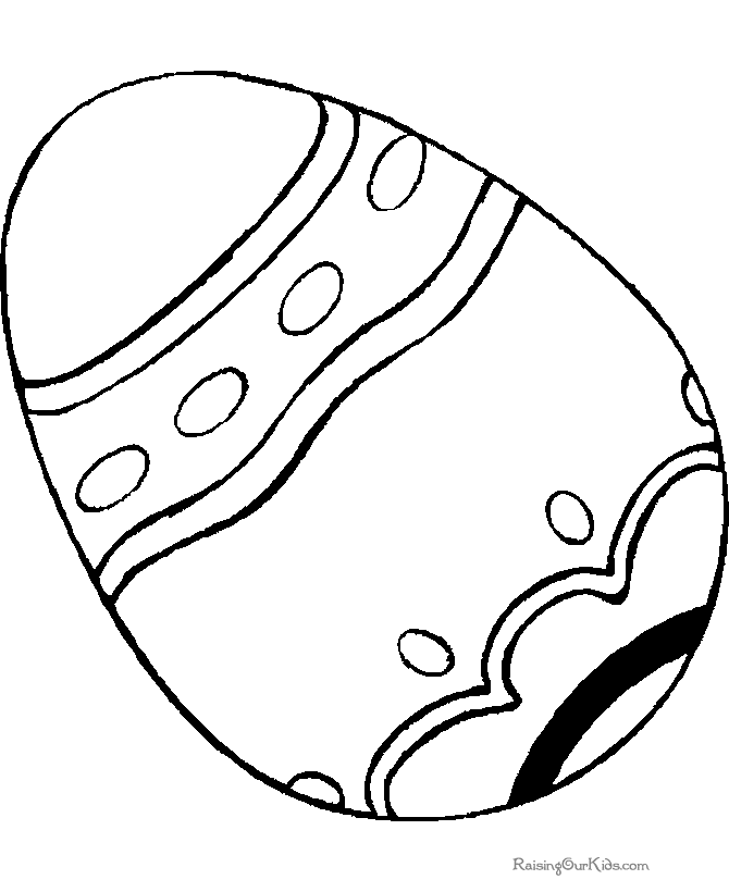 Easter coloring page for preschool
