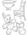 Preschool Easter coloring page