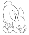 Bunny coloring page for preschool