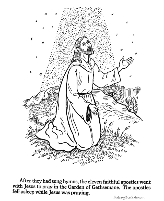 Religious Easter coloring pages