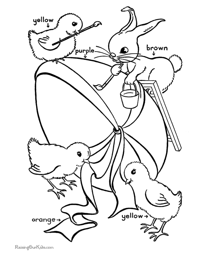 Easter coloring picture for kid