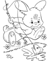 Easter bunny coloring pictures