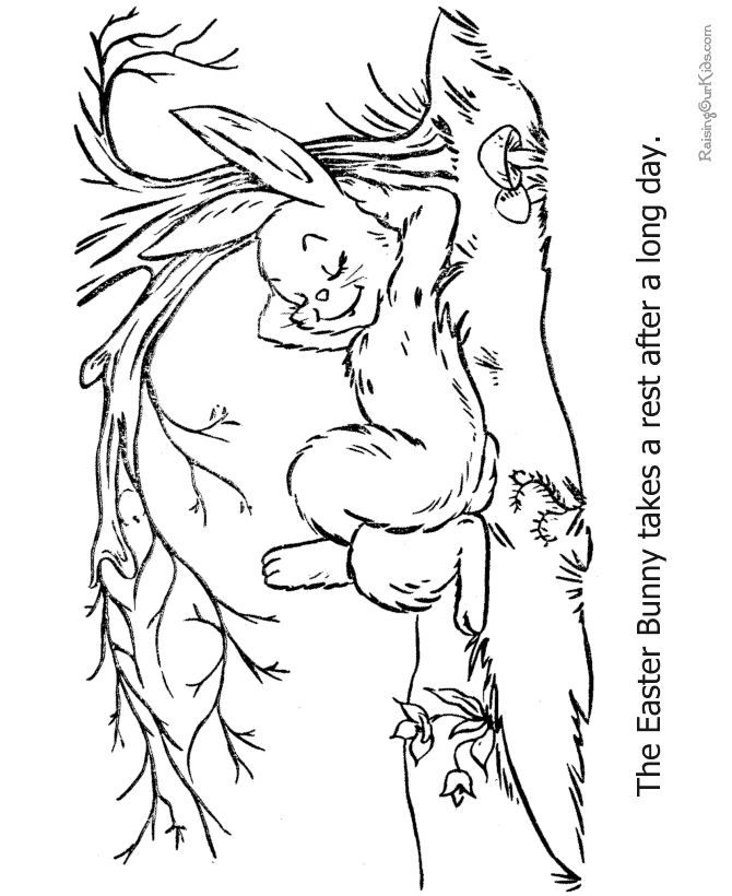 Easter rabbit coloring sheet