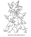 Bunny Easter sheets to color