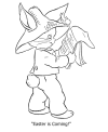 Colouring in Easter sheet