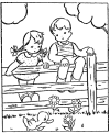 Kids Easter color sheets